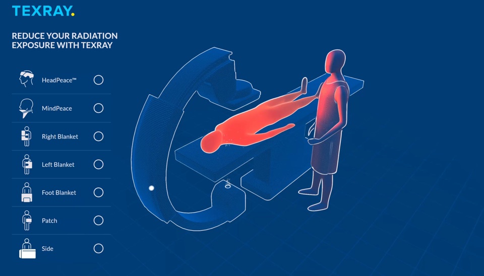 Texray radiation exposure configurator, interactive 3D